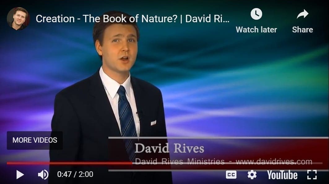 Creation Book of Nature? David Rives YouTube still