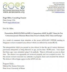Creation Club AOGS Letter to Hugh Miller