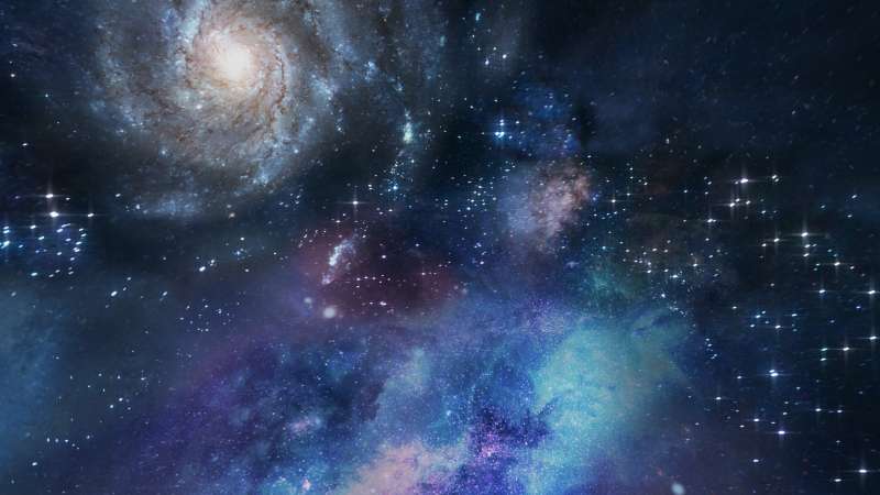 Galaxy and swirling space artists' impression, photo credit: Pixabay