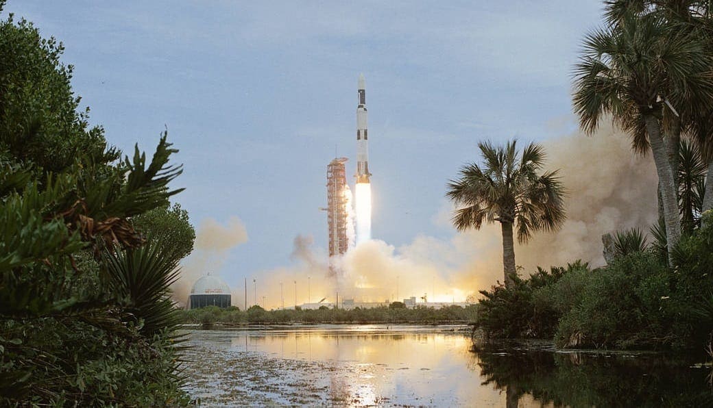 Saturn V launching from Kennedy Space Center, photo credit: NASA