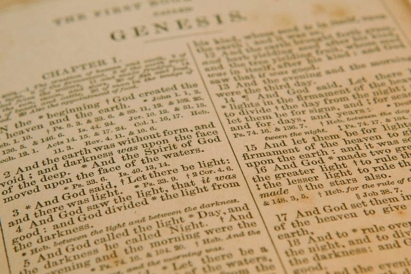 Genesis 1 Bible page