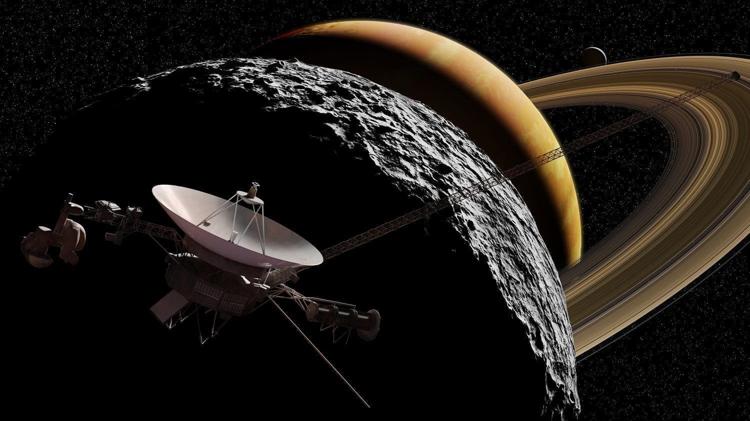Voyager 2 with renderings of outer solar system objects: ID 131298149 © Planetfelicity | Dreamstime.com