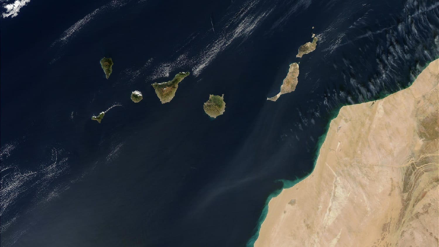 Canary Islands from space, photo credit: NASA