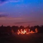 People grouped around campfire by night: Photo 84221874 / Campfire © Roksana Bashyrova | Dreamstime.com