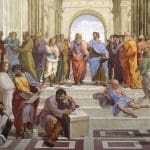 Plato and Socrates by Raffael, cropped version