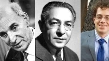 Portraits of the three scientists