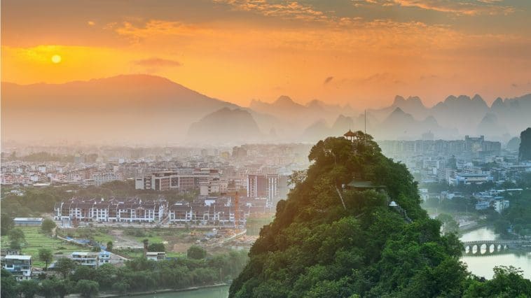 Guilin, China with karst mountains: Photo 75332502 © Boule13 | Dreamstime.com