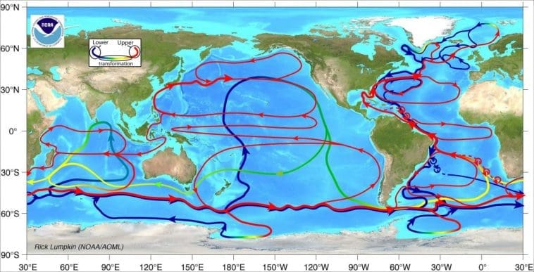 Global ocean currents. Photo credit: NOAA
